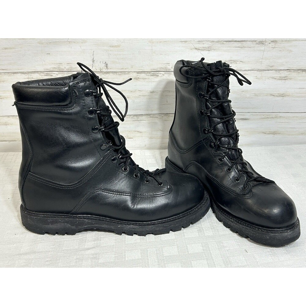 Matterhorn Safety Toe Boots 10 Men Vibram Sole WATERPROOF Military Black Leather